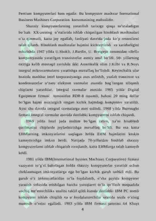 Shaxsiy kompyuterlar 4