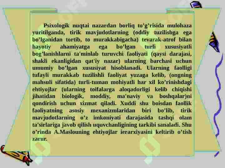 Shaxsning faolligi. 3