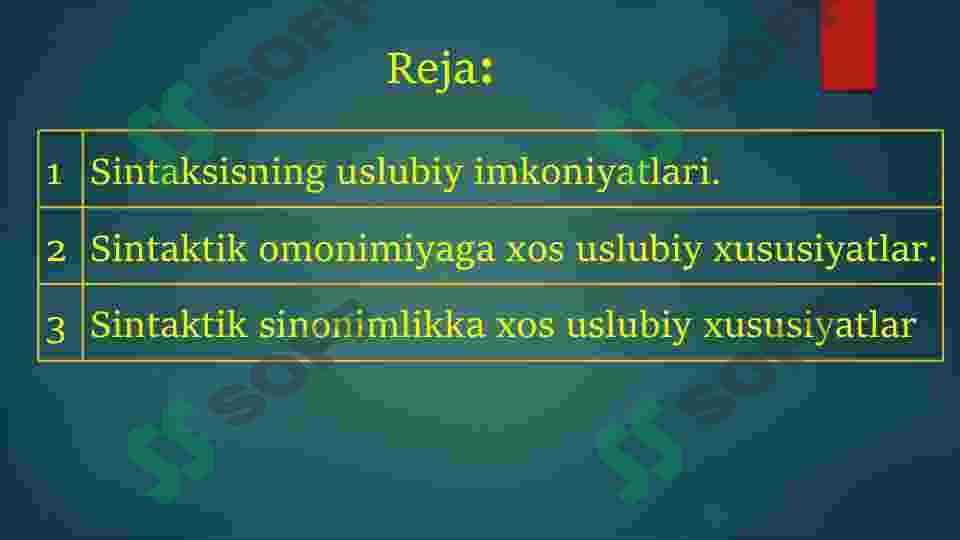Sintaktik uslubiyat 2