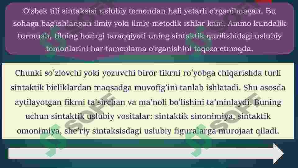 Sintaktik uslubiyat 3