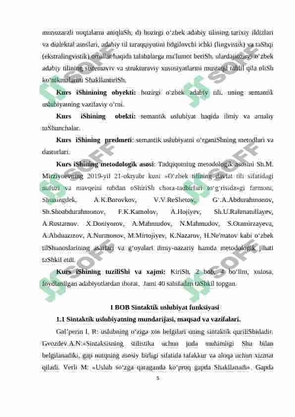 Sintaktik uslubiyat 5