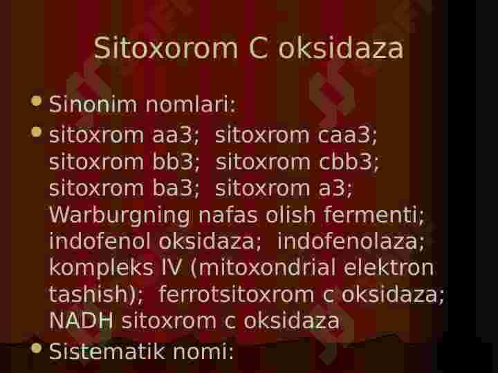 Sitoxromoksidaza fermenti 7