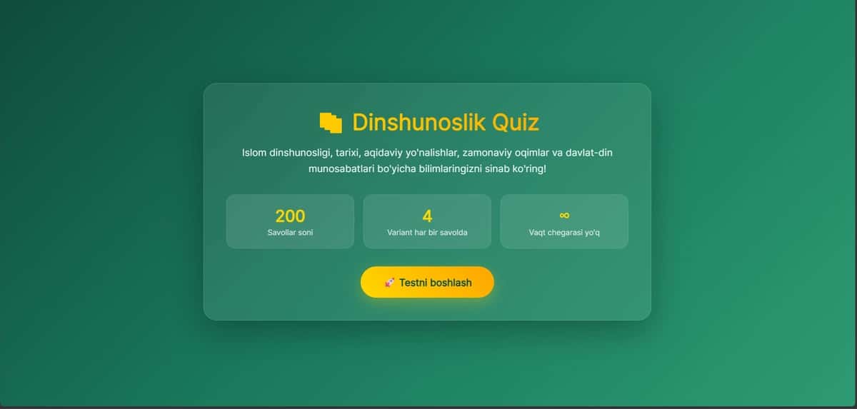 Dinshunoslik fanidan sessiya bazasi savollari 1