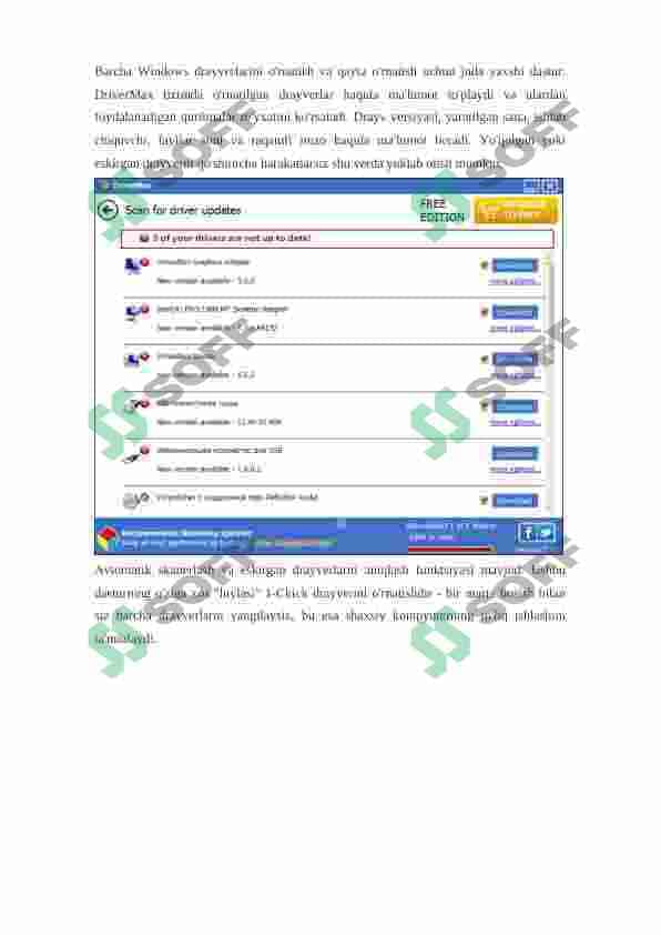 Shaxsiy kompyuter qurilmalari uchun drayverlarni o’rnatish 7