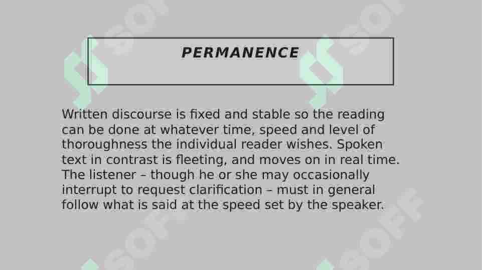 Spoken Discourse 2
