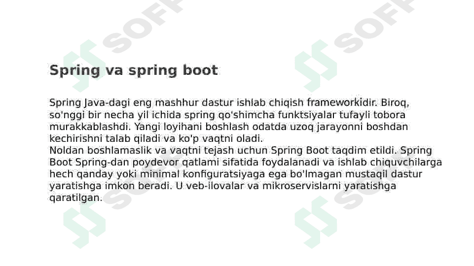 Spring va Spring boot 2