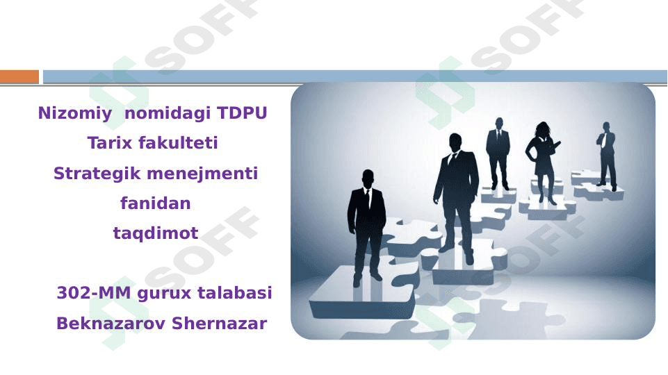 Strategik menejmenti - Strategiyani ishlab chiqarish uslubi 1