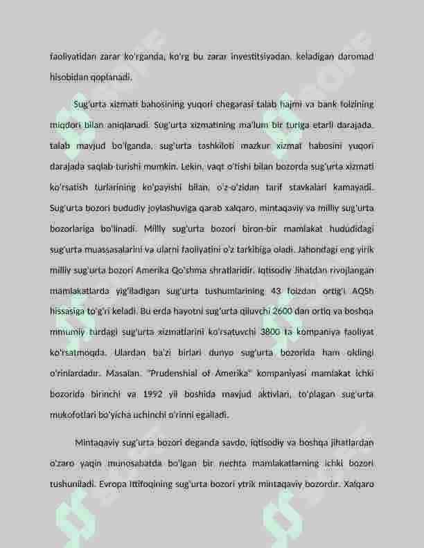 Sug'urta bozori haqida umumiy ma'lumot 4