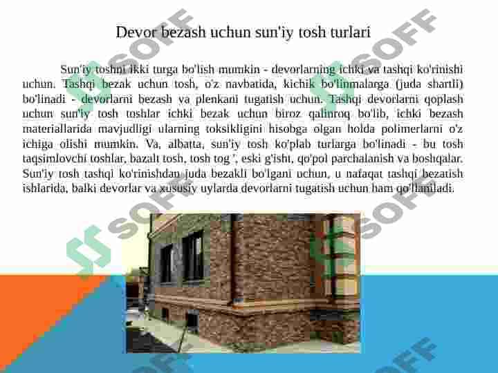 Sun’iy pardozbop toshlar 3