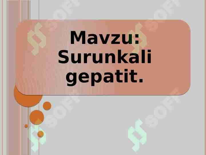 Surunkali gepatit