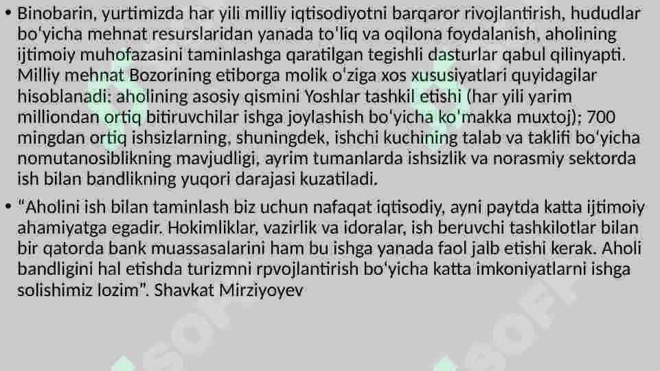 O‘zbekistondagi ijtimoiy-iqtisodiy o‘zgarishlar va ularning tahlili kurs 2
