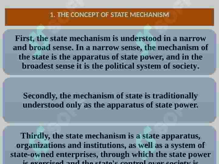 THE STATE MECHANISM 3