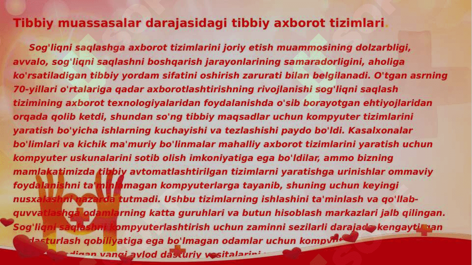 "Bemor" Axborot tizimidan foydalanish. 2