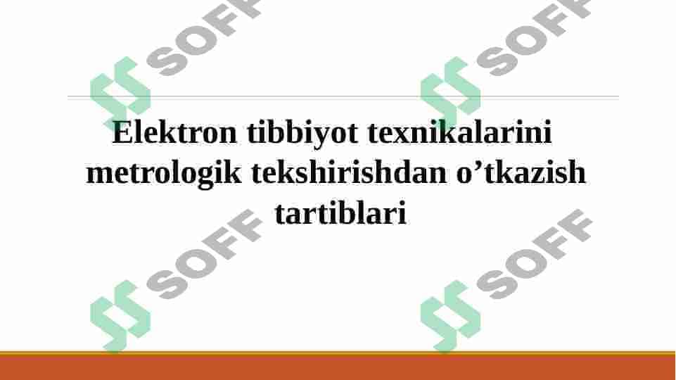 METROLOGIYA BO'YICHA ASOSIY TUSHUNCHALAR VA TA'RIFLARNI O'RGANISH 8