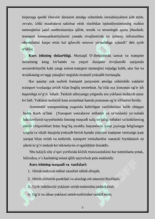TRANSPORT OMBORLARIDA ORTISH-TUSHIRISH TIZIMINI SHAKLLANTIRISH 3