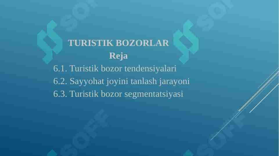 TURISTIK BOZORLAR