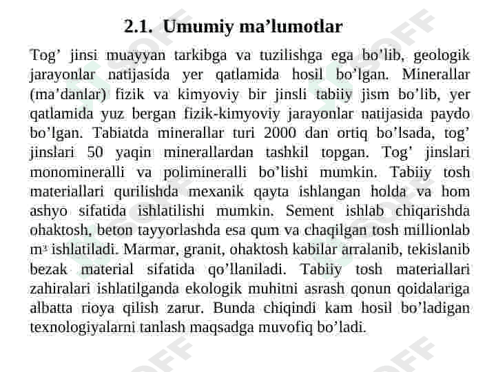 Tabiiy tosh materiallar 2
