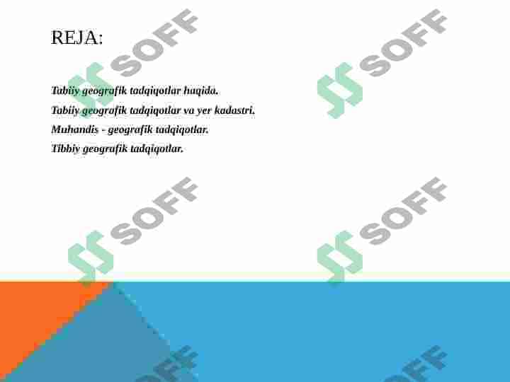 Tabiiy Geografik izlanishlar 2