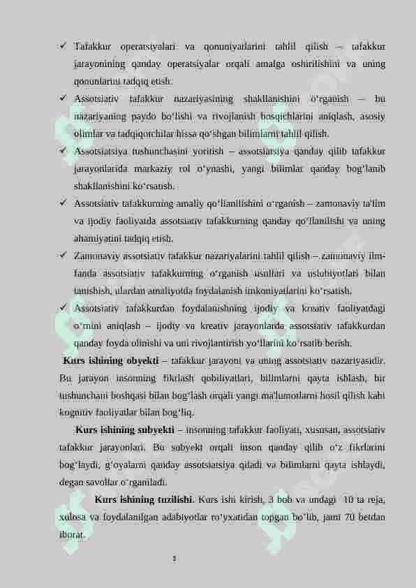 Tafakkur muammosi assotsiativ nazariyasi 3