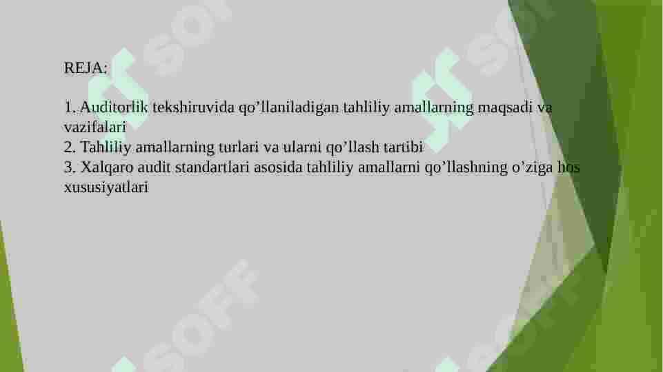 Tahliliy amallar 2