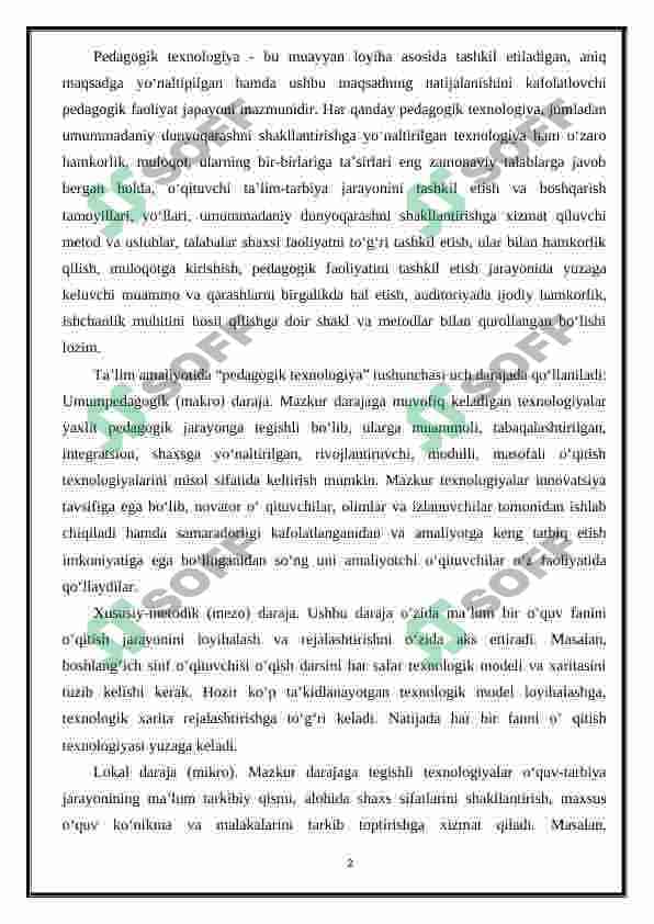 Ta’lim metodlari tasnifi 2