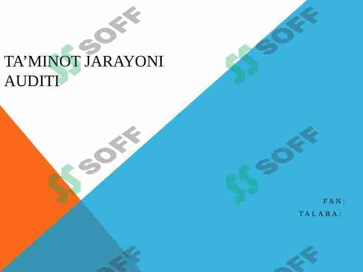 Ta’minot jarayoni auditi
