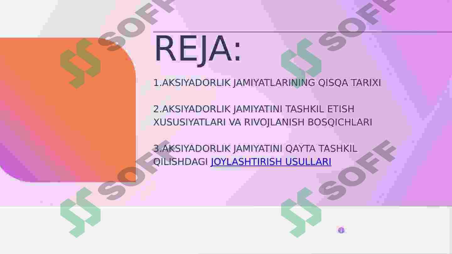 Aksiyadorlik jamiyatining tashkiliy iqtisodiy asoslari 2