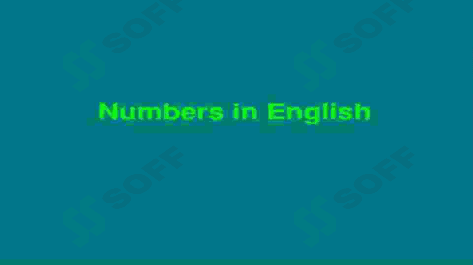 Numbers in English 2