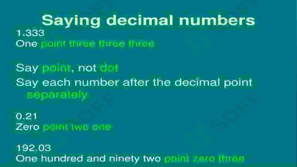 Numbers in English 6