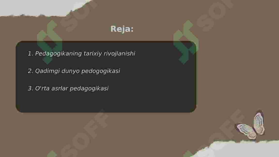 Pedogogika kasbining rivojlanishi va paydo bo'lishi 2