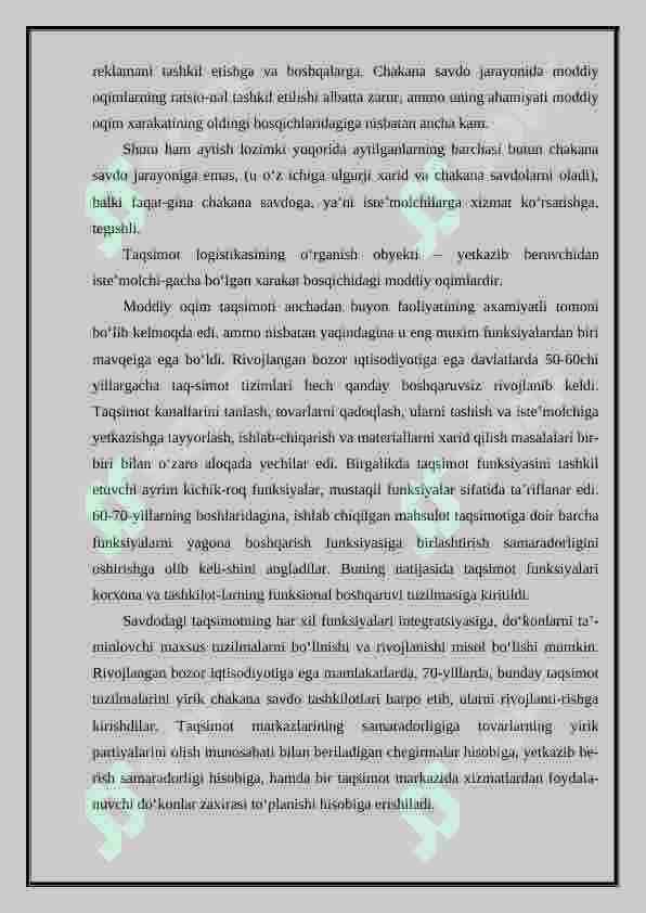 Taqsimot logistikasi 4