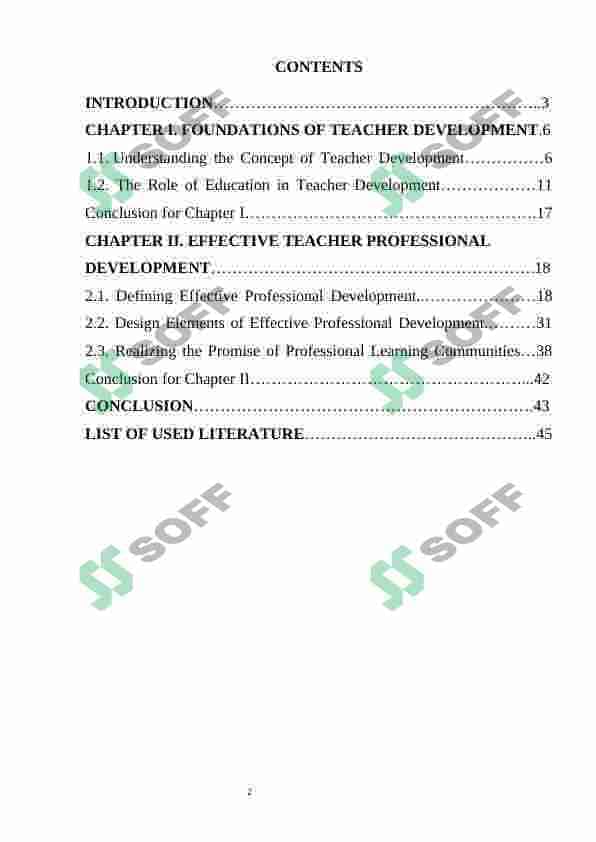 Teacher Development 2