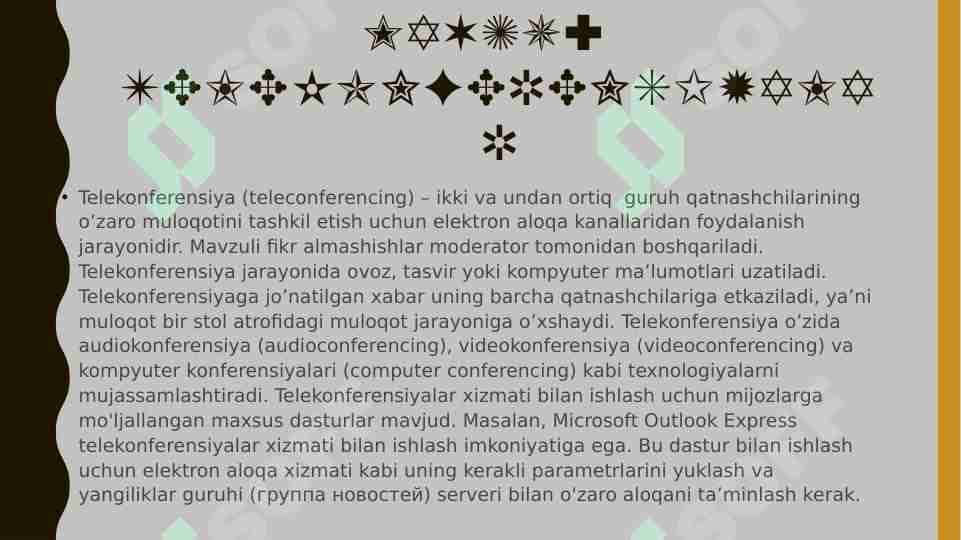 Telekonferensiyalar