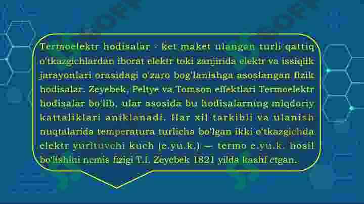 Termoelektrik hodisalar 3