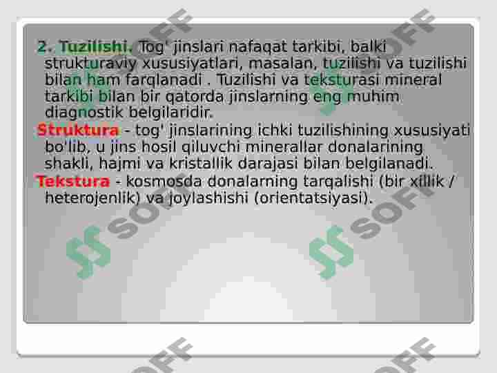 Tog` kon Tog` jinslari 5