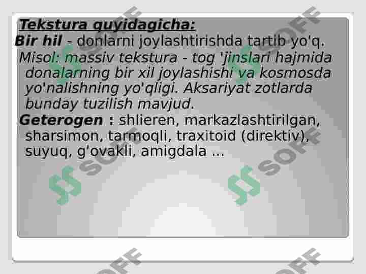 Tog` kon Tog` jinslari 8