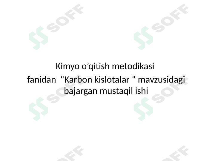 Karbon kislotalar 1