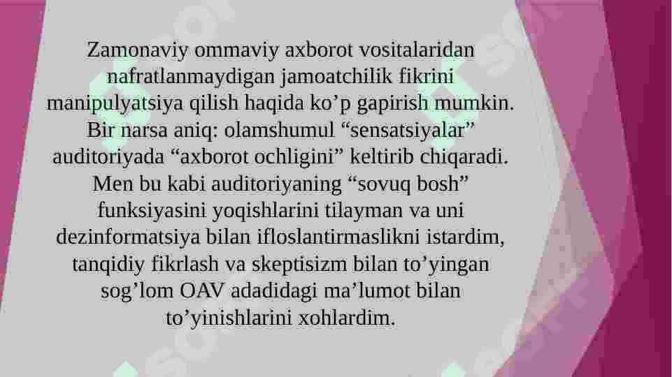 Feyk xabar yoki yolgʻon axborotga qarshi immunitetni shakllantirish 3