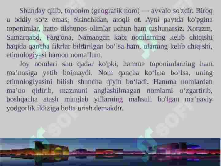 O’z viloyati, tumani va qishlog’i toponimlarini o’rganish hamda  ma’lumotlar to’plash 4