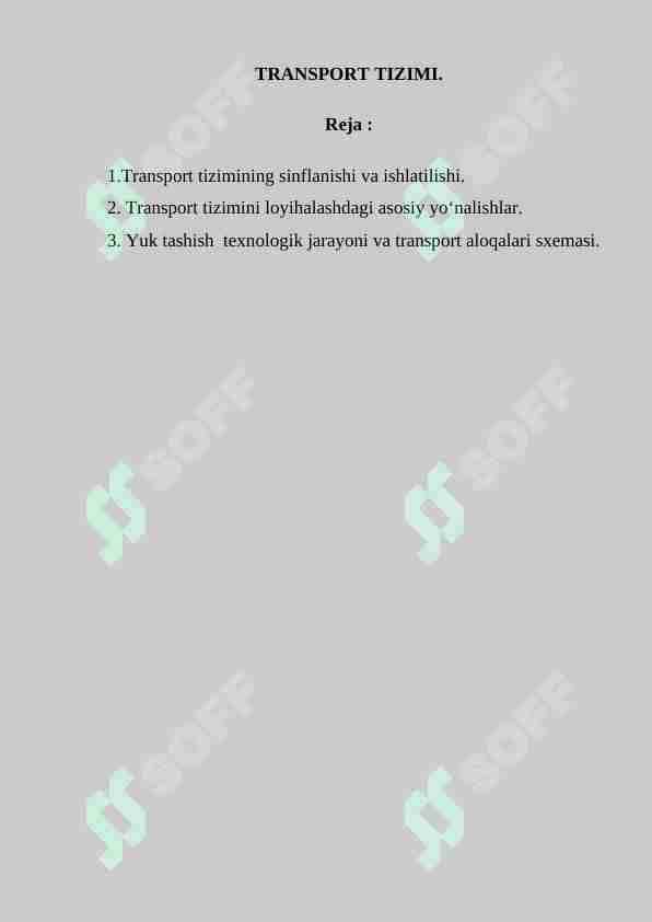 Transport tizimi