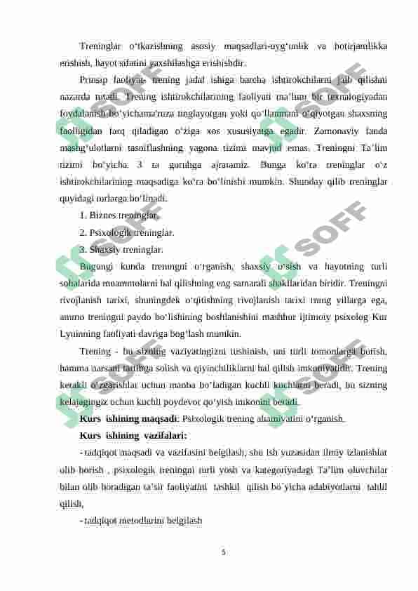 Trenerning shaxsiy sifatlari 5