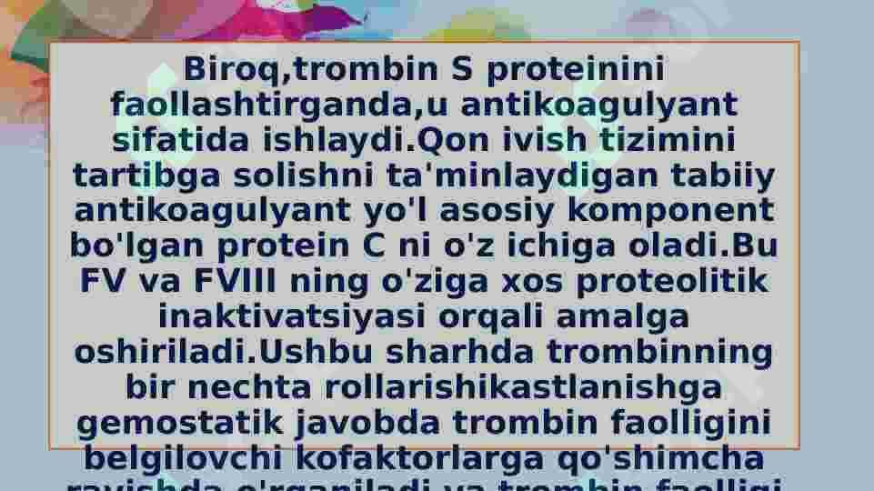 Trombin fermenti va uning ahamiyati haqida 4