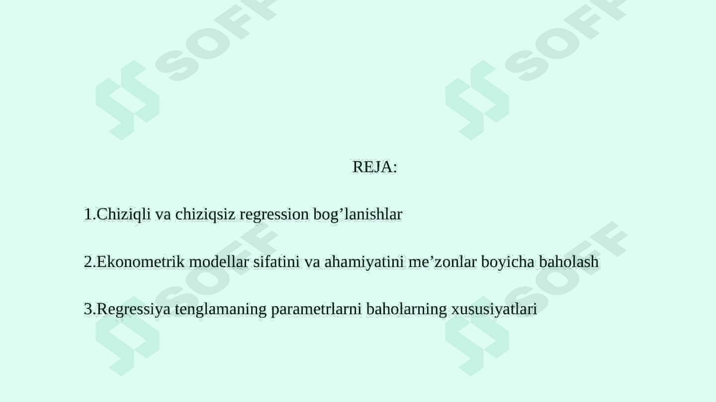 Iqtisodiyotda chiziqsiz bog'lanishga ega bo'lgan jarayonlarni ekonometrik modellashtirish masalalari 2