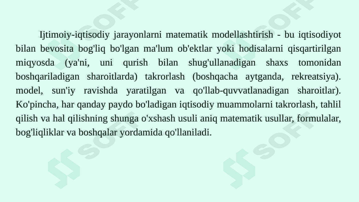 Iqtisodiyotda chiziqsiz bog'lanishga ega bo'lgan jarayonlarni ekonometrik modellashtirish masalalari 3