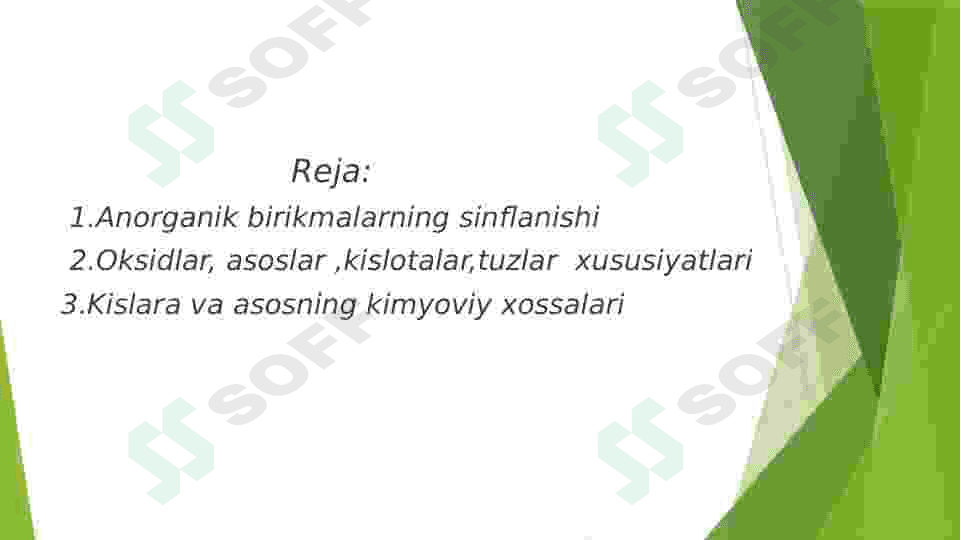 Anorganik moddalarning eng muhim birikmali sinflarini o'qitish metodikasi 2