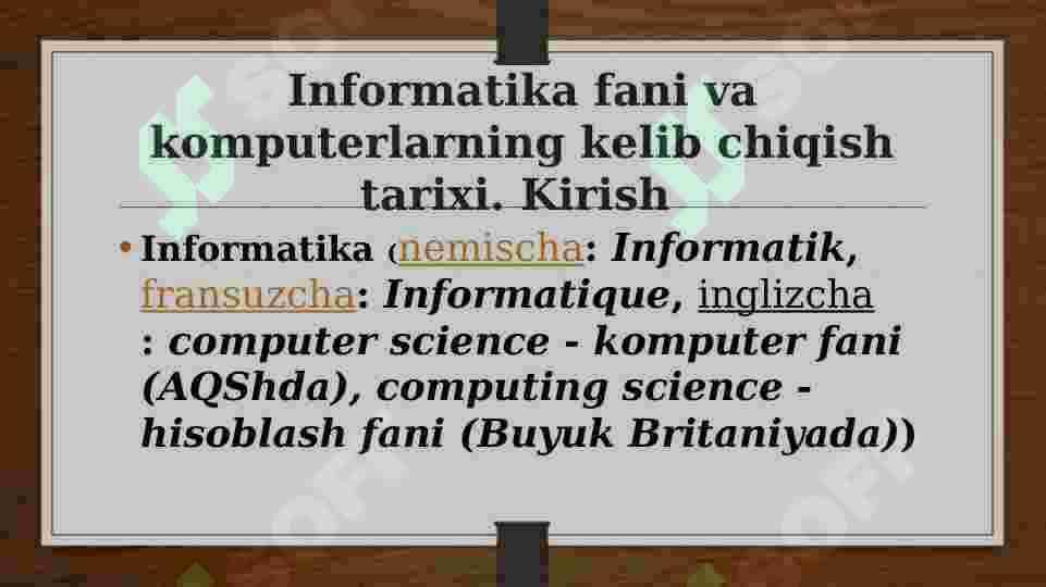 Informatika va raqamli texnologiyalar 2