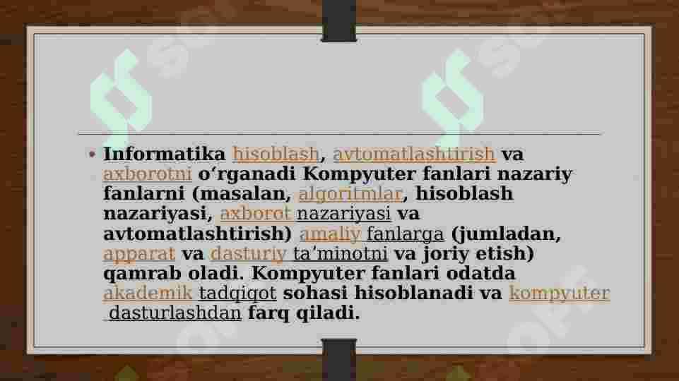 Informatika va raqamli texnologiyalar 4