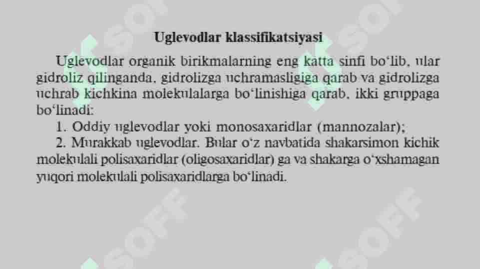 Uglevodlar. Monosaxaridlar 3