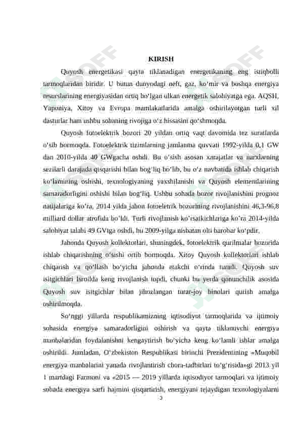 LOKAL TARMOQGA PARALEL ULANGAN 50 KW QUVVATDAGI QUYOSH FOTOELEKTRIK STANSYASINI O’RGANISH 3