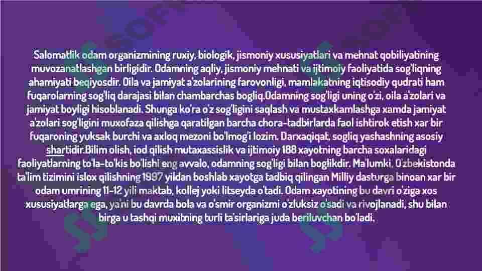 Sogʻlom turmush tarziga oid xalqona ibratlar 2